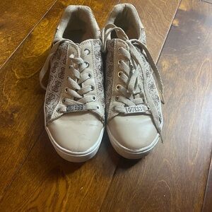 Guess Taupe Textured Sneakers